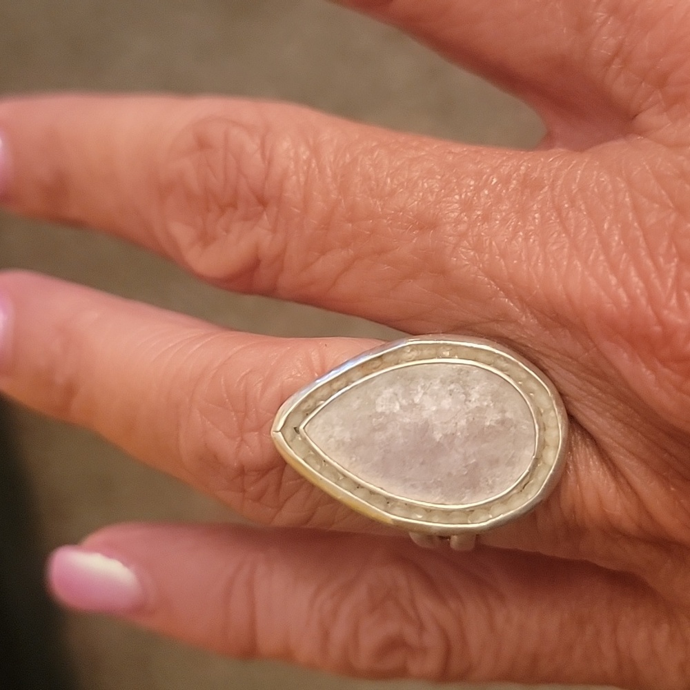 Lepidiolite size 6 925 ss ring  genuine